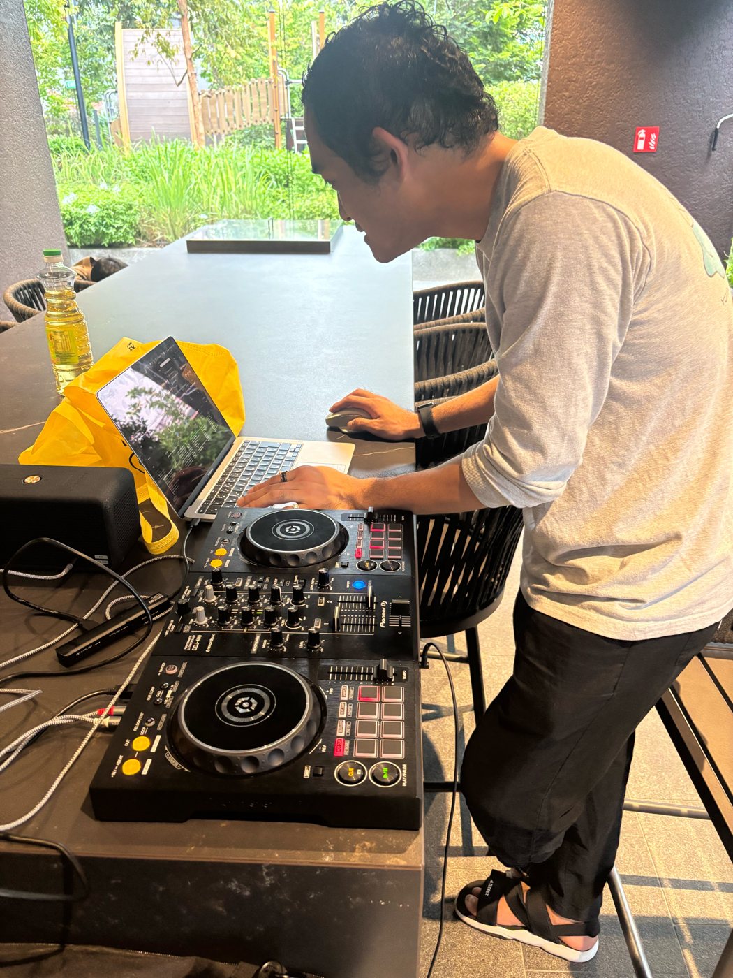 DJ TakeRun at a condominium BBQ party